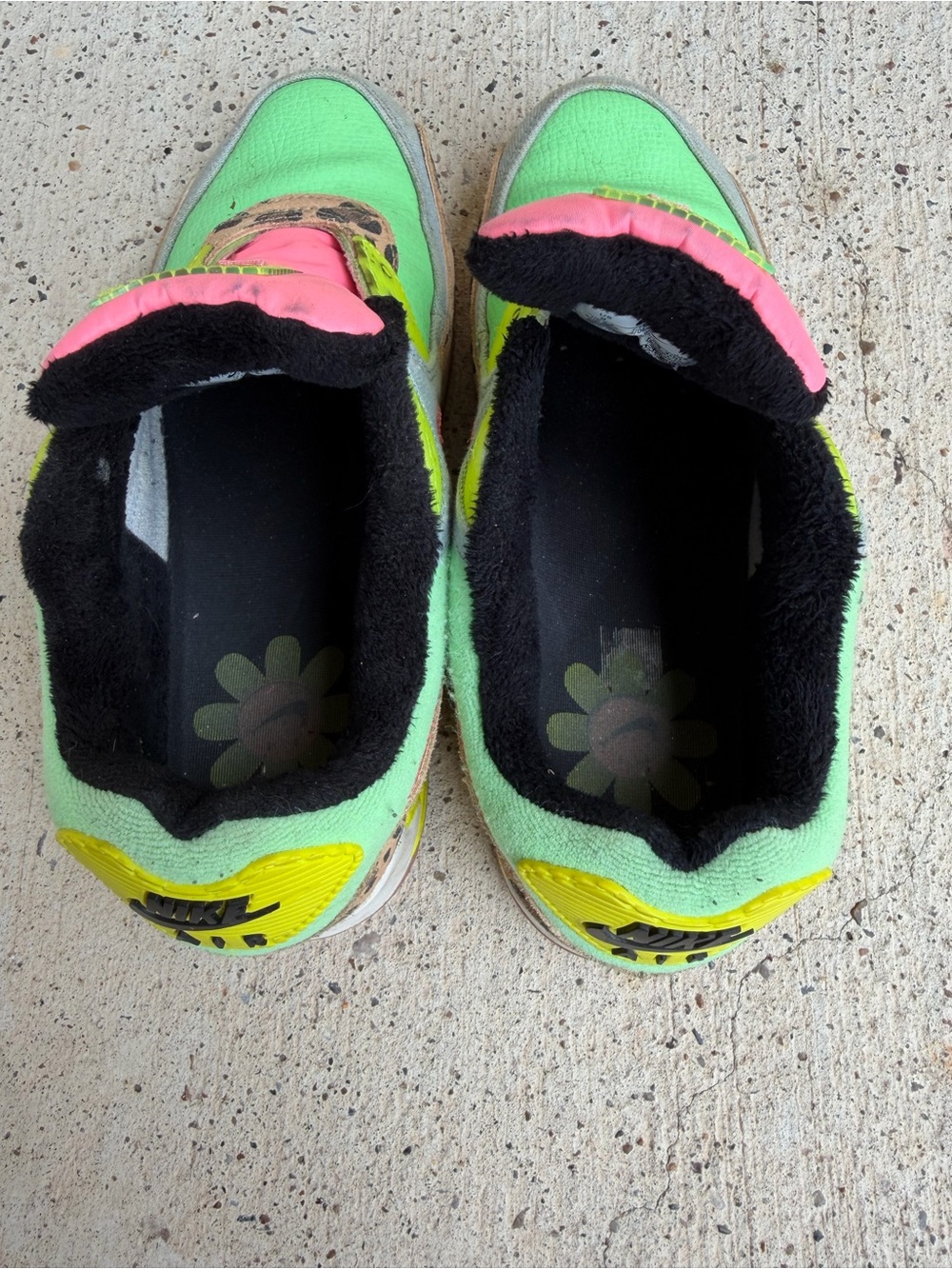 Nike Air Max 90 LX Illusion Green Denim Leopard Womens Size 9 CW3499 - Picture 6 of 12